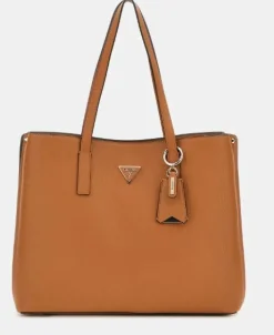 BORSE SHOPPING GUESS MERIDIAN COGNAC