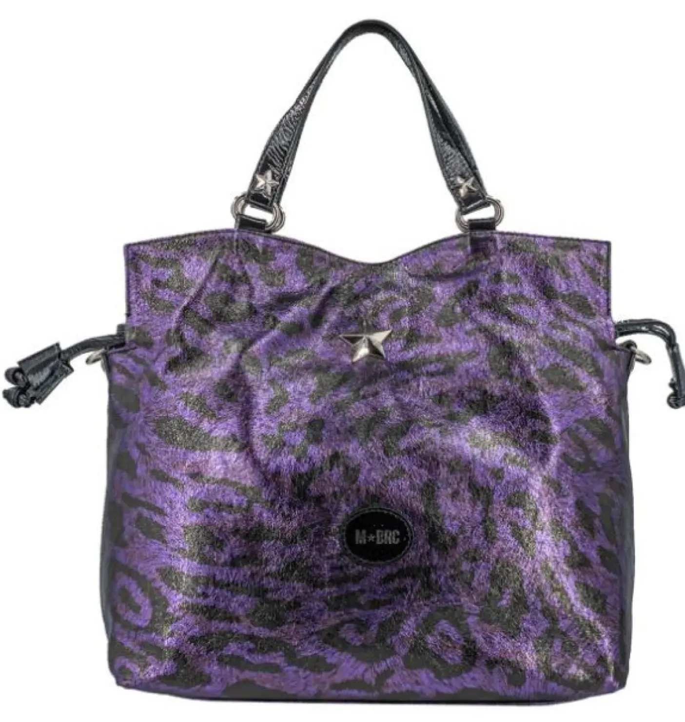 BORSE SHOPPING LEO IN PELLE VIOLA
