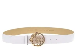 CINTURE FIBBIA LOGO E FLOREAL BIANCA