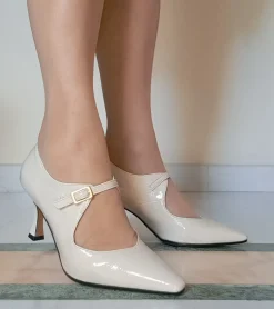 DECOLLETE FIBBIA COLLO BEIGE