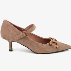 DECOLLETE' MILA CAMOSCIO TAUPE