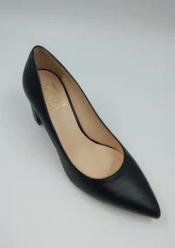 DECOLLETE NAPPA BLU TACCO QRADRATO