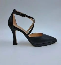 DECOLLETE' NERO CON INCROCIO