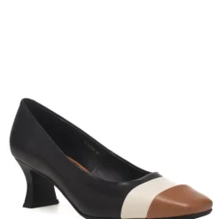 DECOLLETE' PELLE BICOLOR