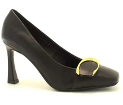 DECOLLETE' PELLE CON FIBBIA DECORATIVA