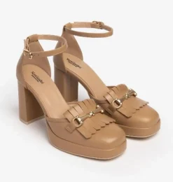 DECOLLETE' PELLE CORDA CON FRANGE