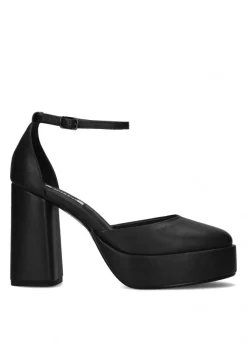 DECOLLETE' PELLE PLATEAU NERA