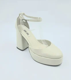 DECOLLETE' PELLE PLATEAU PANNA