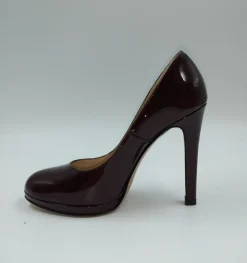 DECOLLETE PELLE VERNICE BORDEAUX