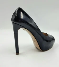 DECOLLETE SPUNTATA VERNICE BARK NAVY