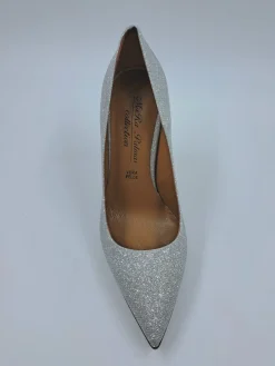 DECOLLETE TESSUTO ARGENTO