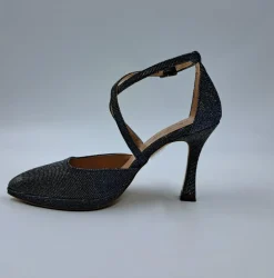 DECOLLETE' TESSUTO LUX BLU CON INCROCIO