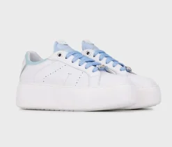 JANET&JANET SNEAKERS PELLE BIANCA