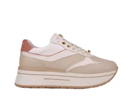 JANET&JANET SNEAKERS PELLE LATTE PINK