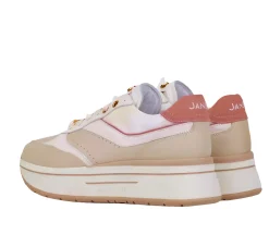 JANET&JANET SNEAKERS PELLE LATTE PINK