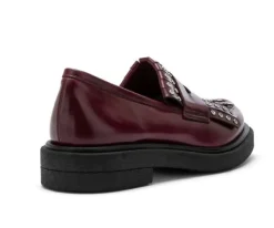 MOCASSINI BROOK FRINGE BORDEAUX