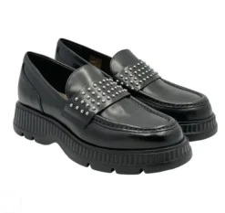 MOCASSINI CINDY STUD PELLE MINI BORCHIE