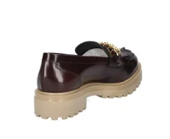 MOCASSINI CON CATENA E FRANGE