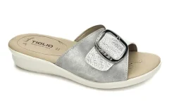 PANTOFOLE MAXI FIBBIA ARGENTO