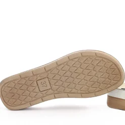 PANTOFOLE DOPPIA FIBBIA SUOLA BICOLORE BIANCA