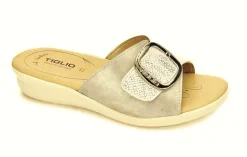 PANTOFOLE MAXI FIBBIA PLATINO