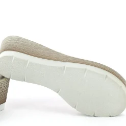 PANTOFOLE PLATINO CON FIBBIA ORO