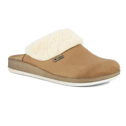 PANTOFOLE TESSUTO E RISVOLTO ECOPELLICCIA