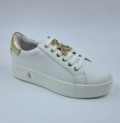 PATRIZIA PEPE SNEAKERS PELLE LOGO METALLO STRASS