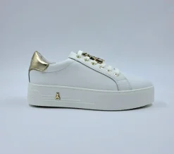 PATRIZIA PEPE SNEAKERS PELLE LOGO METALLO STRASS
