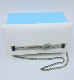 POCHETTE BIANCA CON DETTAGLI STRASS