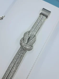 POCHETTE BIANCA CON DETTAGLI STRASS