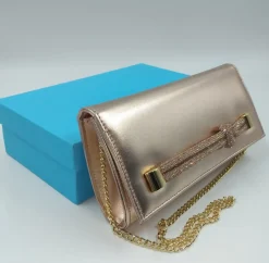 POCHETTE RAME CON DETTAGLI STRASS