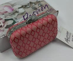POCHETTE ROMBI RAFIA