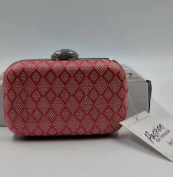 POCHETTE ROMBI RAFIA