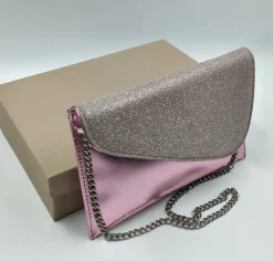 POCHETTE ROSA TESSUTO GLITTER