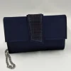 POCHETTE TESSUTO BLU DETTAGLIO LUX