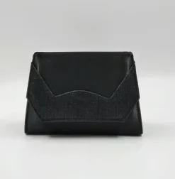 POCHETTE TESSUTO NERO DETTAGLIO LUX