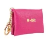 PORTACHIAVI CON PORTA MONETE PELLE FUXIA