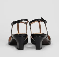 SANDALI BIBI LOU SLINGBACK NERO VERNICE