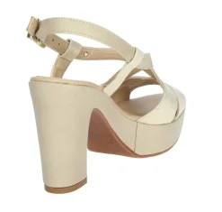 SANDALI CON FASCE INCROCIATE BEIGE