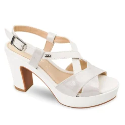 SANDALI CON FASCE INCROCIATE BIANCO