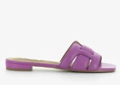 SANDALI CON FASCE INTRECCIATE VIOLA