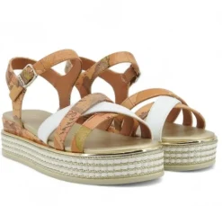 SANDALI FASCE INCROCIATE GEO