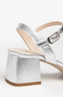 SANDALI FASCE STRASS ARGENTO