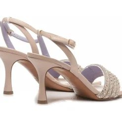 SANDALI FASCIA STRASS CIPRIA E ARGENTO