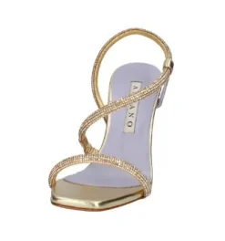 SANDALI FASCIA STRASS PLATINO