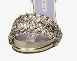 SANDALI FASCIA STRASS PLATINO