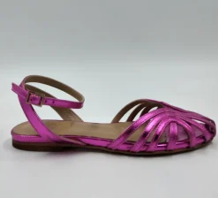 SANDALI FLAT LAMINATOFUXIA