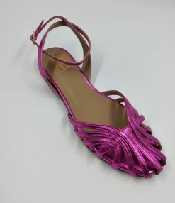 SANDALI FLAT LAMINATOFUXIA