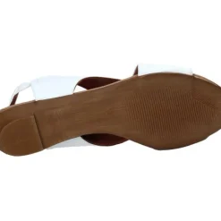 SANDALI IN PELLE BIANCA TACCO BASSO